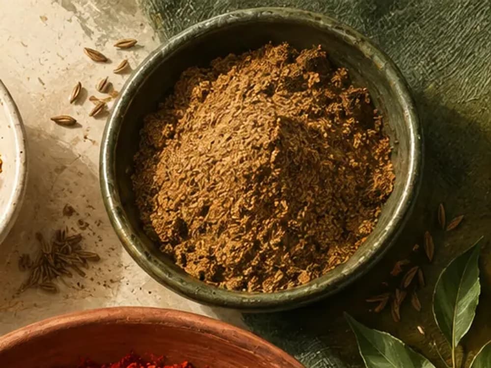 A warm brown blend of ground spices